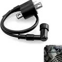 Motorcycle Ignition Coil, Spark Plug Wire Ignitor Line Kit, Universal for CG 125cc 150cc 200cc 250cc Vertical Engine ATV Sand Rail Dirt Bike Go Kart (Black)