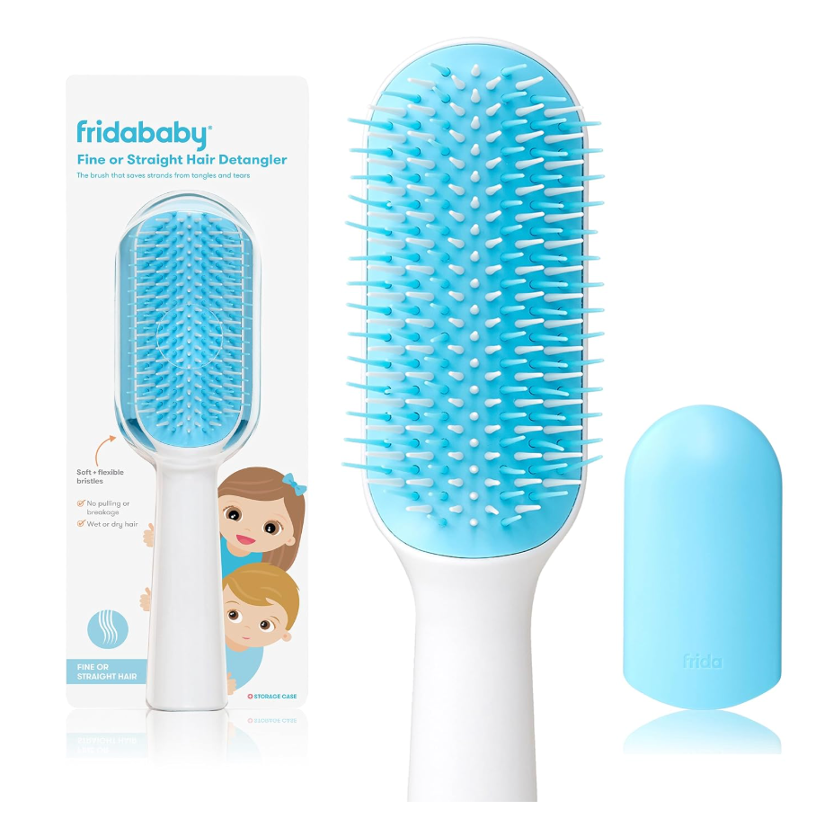 Frida Baby Detangling Kids Hairbrush for Fine or Straight Hair, Wet or Dry