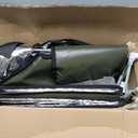 Gable Heated Cat House for Outside Cats in Winter, 100% Waterproof, Escape Door, Elevated, Insulated Outdoor Cat House Shelter with Heater for Feral Cat (Olive Green, 24"x16"x19")