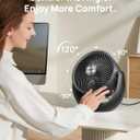 DREO Fan for Bedroom, Table Air Circulator for Whole Room, 11 Inch, 60ft Strong Airflow, 120 adjustable tilt, 20db Low Noise, Quiet, 3 Speeds, 2025 New Desk Fan for Office, Kitchen, Home