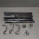 Curtain Rods for Windows 32-96 Inch, 1 Inch Adjustable Black Curtain Rod Set with Brackets, Easy Install