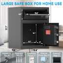 1.8 Cuft DropSafe with Front Drop Slot - Fireproof Digital Security Safe Box with Combination Lock for Cash and Documents - Silent Safe for Business Office Home