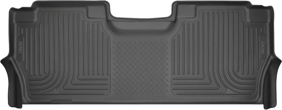 Husky Liners Weatherbeater Floor Mats | Fits 2021-2026 Ford F-150 (22-26 Lightning),2017-2026 Ford F-250/F-350 SuperCrew (Crew Cab) w/Underseat Storage | 2nd Row, 1-pc Black - 14401