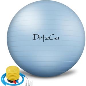 Exercise Ball, Pilates Ball for Pregnancy, Swiss Balance Ball with Pump,Multiple Sizes Stability Ball Chair for Office, Home Gym, Fitness, Workout and Physical Therapy (21inch, Macaron blue)