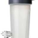 Mr. Pen- Shaker Bottles for Protein Mixes with Twist Cap, 28 oz, Gray/Yellow, Protein Shaker Bottle with Wire Whisk Ball