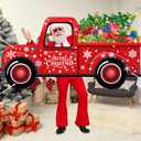 Panelee Christmas Truck Photo Props Xmas Gifts Truck Selfie Frame Backdrop Banner Merry Christmas Car Backdrop Decorations for Door Wall Yard Holiday Birthday Party Favors Supplies