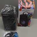 iLive ISB202B ISB202B Portable 8-in. 10-Watt Bluetooth Rechargeable Party/Karaoke Tailgate Speaker with Party Lights and Wired Microphone