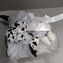 Girls Cow Cosplay Tutu Dress Set 3pcs With Ears Headband Tail Animal Fancy Costume Kit Halloween Birthday Party Outfits Baby Girl Jungle Themed White 5-6 Years