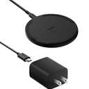Belkin Wireless Charging Pad 15W - Qi Charger, Charging Station for Apple iPhone 17, iPhone 16/15/14 Series, AirPods, Samsung Galaxy S25, Galaxy S24, Pixel 10 - Power Supply and Cable Included - Black