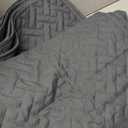 HYLEORY Quilt Set Full/Queen Size - Soft Lightweight Quilts Summer Quilted Bedspreads - Reversible Coverlet Bedding Set for All Season 3 Piece (1 Quilt, 2 Pillow Shams) - Dark Grey