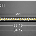 Autofeel 32 Inch Led Light Bar, 240W Single Row Flood & Spotlight Beam Combo Lightbar, Waterproof Slim Straight Off Road Driving Lighting for Boat Trucks SUV ATV UTV