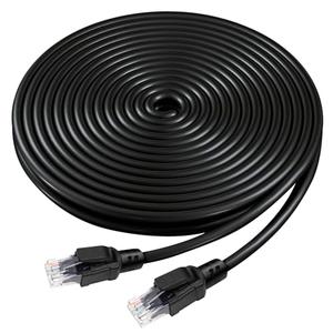 VOIETOLT Cat 6 Outdoor Ethernet Cable 90 ft, 24AWG 10Gbps High Speed Cat6 Ethernet Cable Cord Waterproof Direct Burial LLDPE UV Jacket