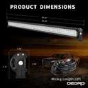 OEDRO 52 Inch LED Light Bar Triple Row 758W Work Light Spot Flood Combo