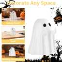 3 x Halloween Ghost Figurine - 3.15IN Funny Finger Ghost, Cute & Spooky Halloween Decor for Desktop, Indoor Christmas Decorations & Home Decor Gift for Friends(White)