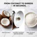 Electric Coconut Grater Machine with Adjustable Speed Control Stainless Steel Scraper 150W Coconut Meat Removal Tool with Dust Cover and Anti-Slip Base for Milk Flakes