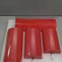 LUSHABOR Flameless Candles, 4 Pack Battery Operated Candles with Remote, Real Wax LED Fake Candles with Timer Flickering for Christmas Wedding Home Party D3 H 5" 6" 7" 9" Red