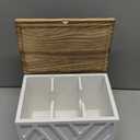 Tampon Holder for Bathroom Decor, Feminine Product Organizer with Lid, Shark Week Tampon Storage, Wood Pad and Tampon Organizer for Toilet Organizer, Bathroom Accessories Box for Girl Stuff (1Pcs-White)