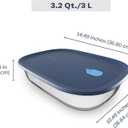 Tupperware Voila Glass XL Rectangular Food Storage – Baking Dish, 3.2 qt / 3 L, Large