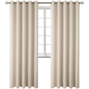 BGment Blackout Curtains - Grommet Thermal Insulated Room Darkening Bedroom and Living Room Curtains, Set of 2 Panels (70 x 84 Inch, Champagne)