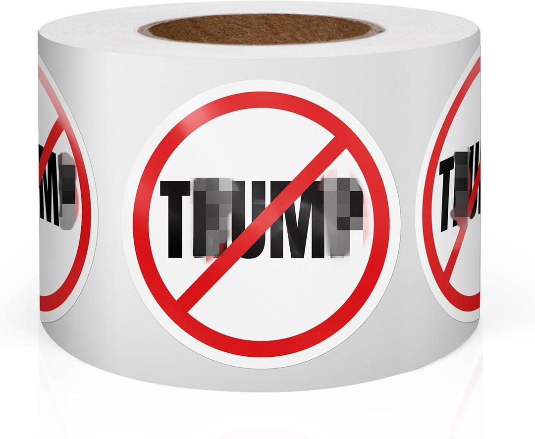 ASUNO Anti-Trump Sticker Vinyl Decal Self-Adhesive Label 2 for Car Window Truck Auto Wall Laptop Black 500 PCS