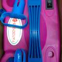 IDAODAN Electric Balloon Pump, Portable Electric Balloon Blower Machine Balloon Air Pump Dual Nozzle Rose Red 110V 600W Balloon Inflator for Party Decorations