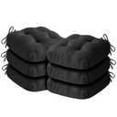 Amazon.com: IASEAHK Chair Cushions for Dining Chairs, Dining Chair Cushions, Tufted Indoor Chair Pads with Ties & Non Slip Backing, Seat Cushions for Kitchen Chairs 16.5 x 16.5 x 3.5, Set of 6, Black : Home & Kitchen
