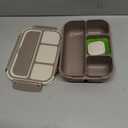Bento Box Adult Lunch Box, Containers for Adults Men Women with 4 Compartments, Lunchable Food Container with Utensils, Sauce Jar, Muffin Liners, 40 Oz/5 Cup, Microwave & Dishwasher Safe, Brown