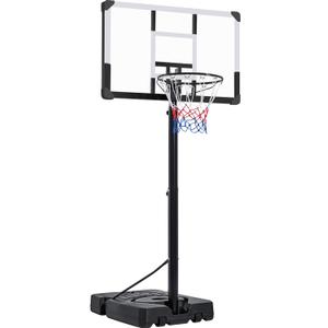 Yaheetech Portable Basketball Hoop Outdoor Basketball Goal Court 9.5-12ft Height Adjustable for Adult with 44 inch Backboard