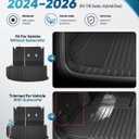 Floor Mats for Toyota Grand Highlander 2024 2025 2026(Fit 7/8 Seats, Hybrid/Gas), All Weather Car Accessories Cargo Liners with Backrest Mat and Door Sill Guards, Full Coverage Set Rubber Trunk Carpet