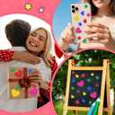 625Pcs Foam Stickers,5Sheets Glitter Heart Star Shape Stickers Colorful Self Adhesive Sticker for Scrapbooking Crafts Art DIY Greeting Card Home Decor Party Supplies(Valentine's Day Style)