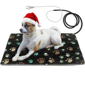 Puppy Heating Pad 28x18 in Thermostatic Pet Heating Pad for DogsWaterproof Outer Skin+Flame Retardant Material Heated Dog Bed, Adding Wire Rope Wires Cat Warming Pad Without Controller