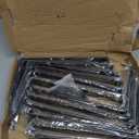 12 Pack - 11.25" L x 6" H x 1.5" W J Lip Shelf Brackets Rustic Farmhouse Iron Wall Floating Shelf Bracket Metal Shelf Bracket Industrial Shelf Supports with Screws Black