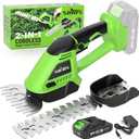 SOYUS Hedge Trimmer Cordless, 2-in-1 Handheld Hedge Trimmers, 20V Electric Grass Shear & Shrubbery Trimmer, Battery Operated Grass Cutter for Garden/Lawn with Charger and Battery