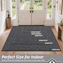 BEQHAUSE Dirt Trapper Door Mat 48"x72", Non-Slip Washable Doormat, Charcoal