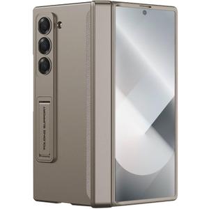 STORMTAL for Samsung Galaxy Z Fold 6 Case with Hinge Protection, [Built-in Screen Protector] [Adjustable Kickstand] Shockproof Slim Fit All-Inclusive Protective Phone Cover for Galaxy Z Fold 6 2024 (Titanium Grey)