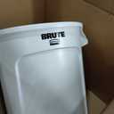 Rubbermaid Commercial Products Brute Trash Can, White, 10-Gallon