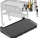 Foldable Griddle Side Shelf for Blackstone 36" Griddles, Large Griddle Side Table with Paper Towel Holder, 4 Utensil Hooks & Magnetic Tool Holder for Blackstone 36 Inch Griddle Accessories
