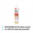 3M Fire Barrier Sealant CP 25WB+, Red Color, One-Component, Gun-Grade, Latex-Based, Intumescent Material, 10.1 fl oz Cartridge