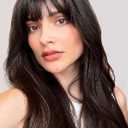 Bangs Hair Clip - Brown Black Clip in Bangs Real Human Hair, Fake Bangs Clip on Bangs for Women Fringe with Temples Wispy Bangs Hair Extensions for Daily Wear