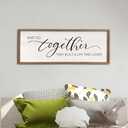 comurdyo And So Together They Built A Life They Loved Framed Wood Farmhouse Sign - 40'X15' Master Bedroom Above Bed Wall Art for Love Sign Decor (Wood)