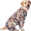 Dog Jumpsuit Prevent Shedding Hair Dog Onesie Surgery Recovery Suit Anti Licking Breathable Mesh Pet's Bodysuit, Pajamas for Big Dogs for Large After Surgery Summer(GTX02-green Camouflage-#36) (#36(82-99lb))