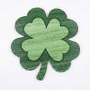 St Patricks Day Door Decorations, Shamrock Wooden Sign for Saint Patrick's Day Decor, Shamrock Hanging Decoration for Front Door and Wall (Green)