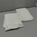 OWENIE White Faux Linen Curtains for Bedroom Living Room 84 Inches Long 2 Panels Set, Farmhouse Thick Faux Linen Textured Light Filtering Curtains Drapes with Back Tab Top, White, Each 52" W x 84" L