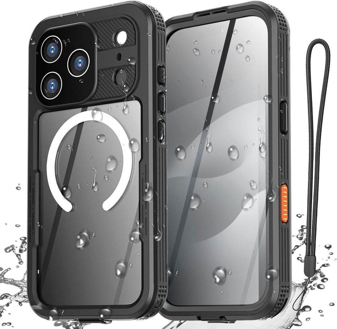 AICase Waterproof Case for iPhone 17 Pro Max+MagSafe Support Clear Water Proof Snowproof/Dustproof/Shockproof,IP68 Certified 360 Full Body Protection Fully Sealed Underwater for iPhone 17 Pro Max_2 (Black) AICase Waterproof Case for iPhone 17 Pro Max+MagSafe Support Clear Water Proof Snowproof/Dustproof/Shockproof,IP68 Certified 360 Full Body Protection Fully Sealed Underwater for iPhone 17 Pro Max_2 (Black)