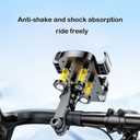 Universal Bike Phone Mount Holder - Vibration Damping, Fits 4.5-7.2 inch Smartphones, 360° Rotatable, Quick-Release Clamp & Easy Install for Bicycles, Scooters, Universal Fit