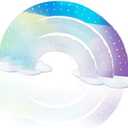 Cutora Acrylic Iridescent Earring Holder, Organizer Stand for Ear Studs, 3-Tier Rainbow Small Stud Earrings Display Rack Jewelry Storage Display Stand Showcase for Girls Women 14.4" W x 6.3" H