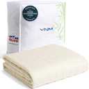 YnM Cooling Weighted Blanket for Adults, 12lbs Heavy Bed Throw for One Person of 110lbs, Perfect for Hot Sleepers or Warm Climates with Rayon/Glass Beads(60x80 Inches, Queen Bed, Champagne Beige)
