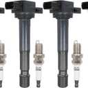 ECCPP 4 ignition coils with 4 iridium Spark Plugs,UF298,coils packs,for Honda S2000 2.0L 2000-2003,UF298