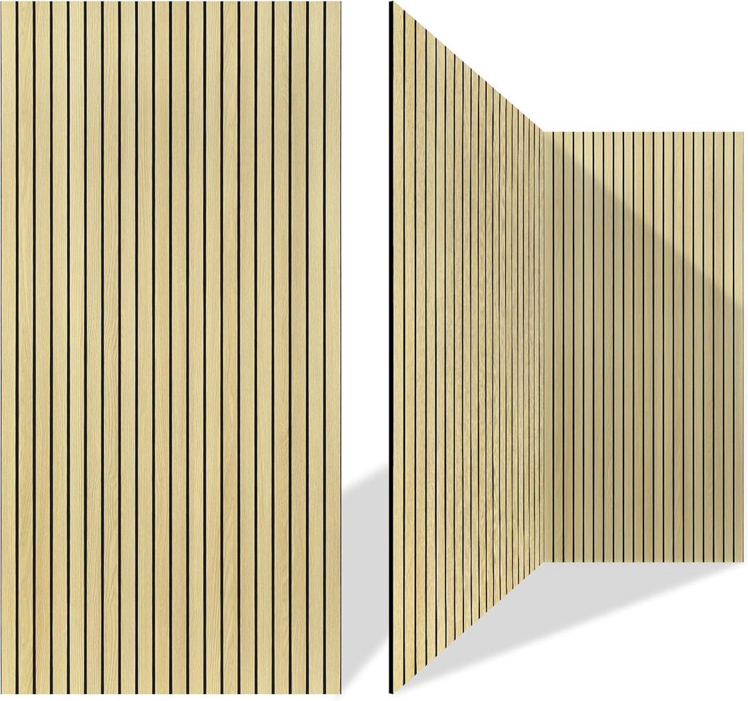 4 Pack Large Acoustic Panels,47.2"X 23.6"Acoustical Wall Panels,Self-Adhesive Sound Proof Panels for Walls,Acoustic Treatment for Recording Studio,Home&Office (Grey Oak)