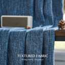 jinchan Burlap Linen Textured Curtains 90 Inches Long Blue Curtains for Living Room Light Filtering Farmhouse Curtain Panels Semi Sheer Country Rustic Window Drapes for Bedroom Rod Pocket 2 Panels
